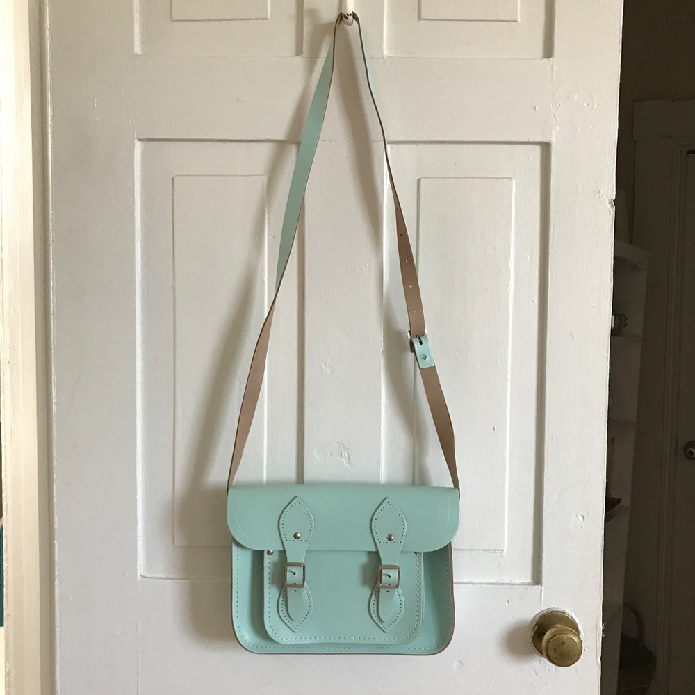 Leather Satchel in Mint